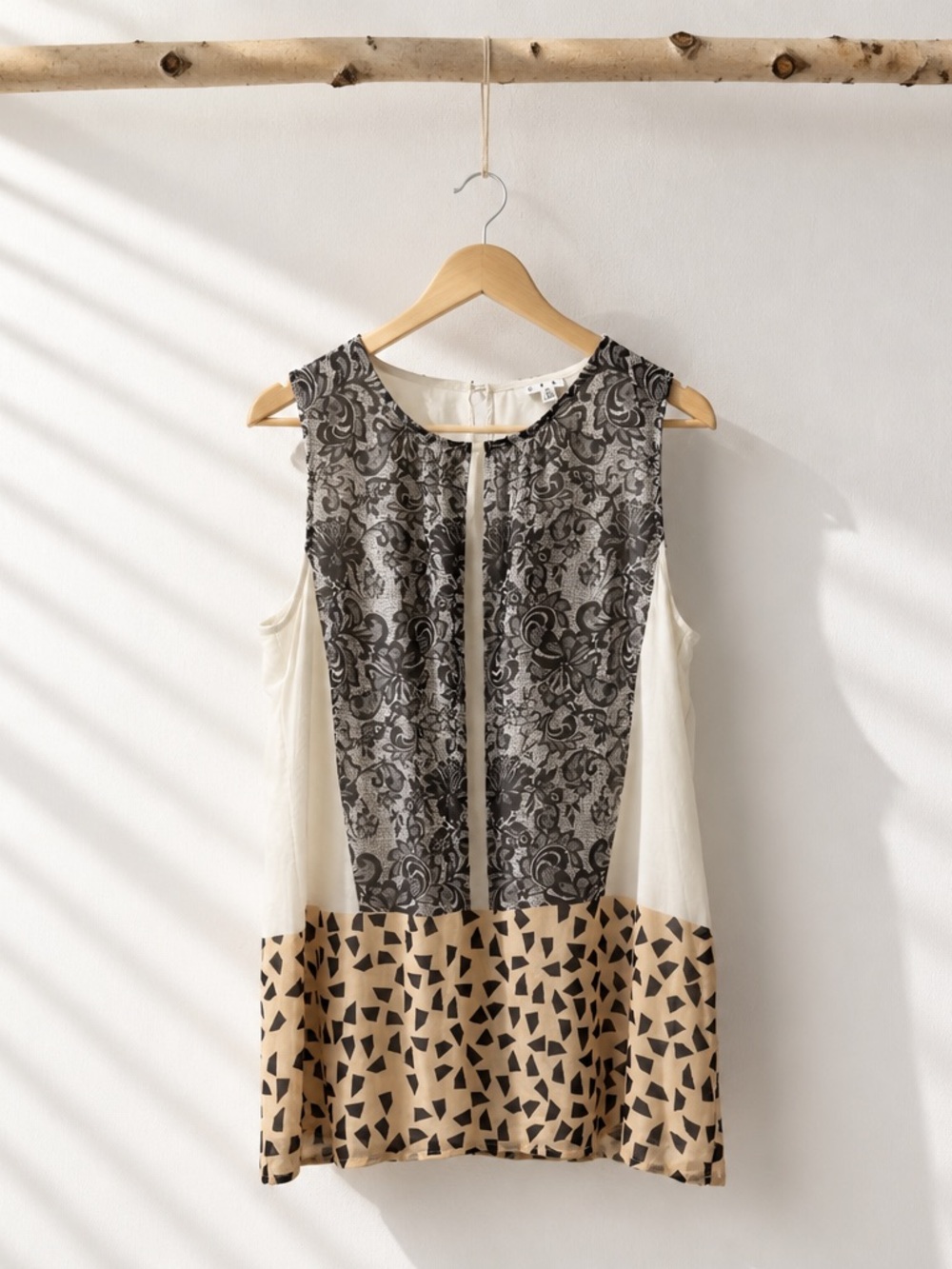 Cabi Lady-like Patchwork Tunic Top